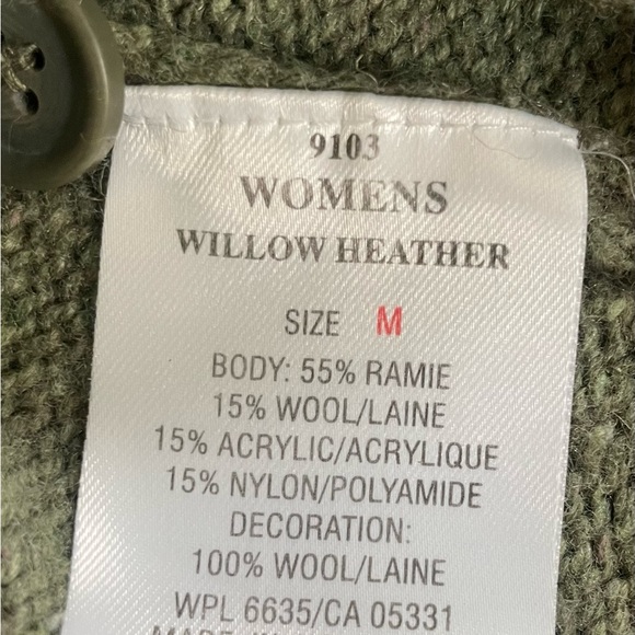 Woolrich Women's Willow Heather Button Down Sweater size M - Picture 6 of 7